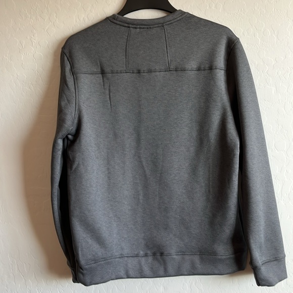 Motion Men's Long Sleeves Crewneck Pullover Fleece Sweatshirt Size S Charcoal - Picture 4 of 12